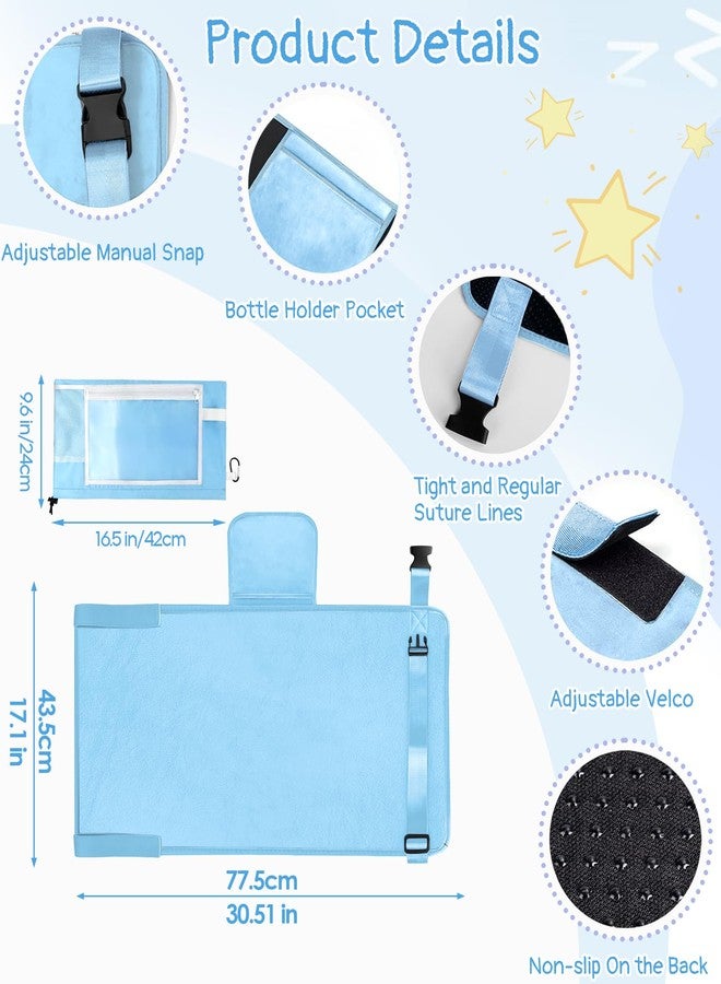 Ravasen Toddler Airplane Bed, Toddler Travel Bed Airplane Seat Extender for Kids, Plane Tray Cover with Built-in Holder, Baby Travel Essentials for Flying, Portable Plane Footrest for Kids Blue - Image 3