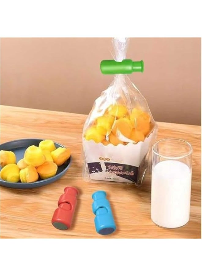 Generic - 12 Pieces Grip Sticks Bag Sealers Snack Bread Plastic Sealing Clips Food Closure Chip Clips Squeeze Clips Bags Clamp Clip Accessories - Image 1