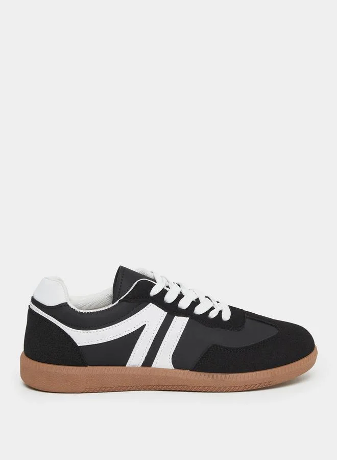 Styli Styli Striped Laced Up Sneakers