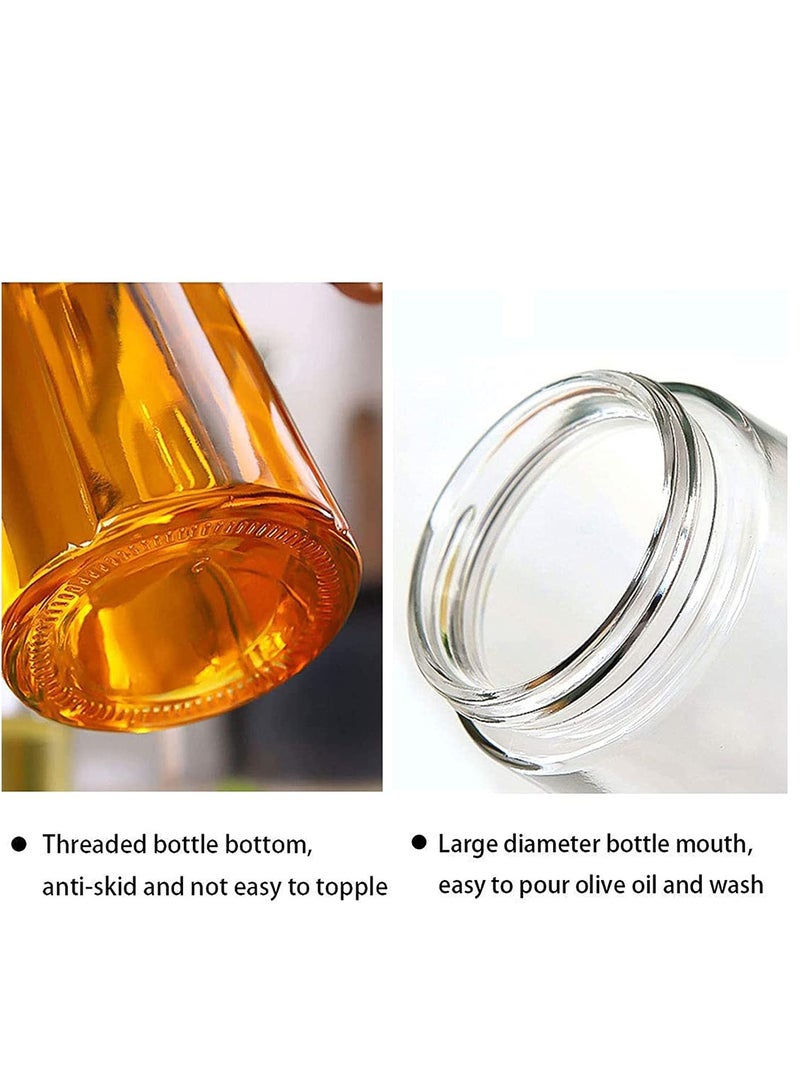 SYOSI Oil Dispenser, Auto Flip Olive Oil Glass Bottle, 22 Oz Leakproof Condiment Container with Automatic Cap and Stopper, Drip Free  Spill Free Spout, Non Slip - Image 4