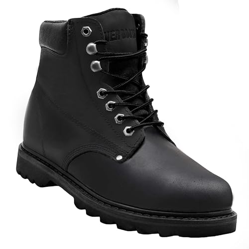 EVER BOOTS EVERBOOTS Tank S Steel Toe Work Boots for Men, Comfort Technology, Anti Slip Grip & Ultra Shock Absorption, Heavy Duty Leather Boot, Safety Industrial Workwear Construction, Size 9.5D Black - Image 1