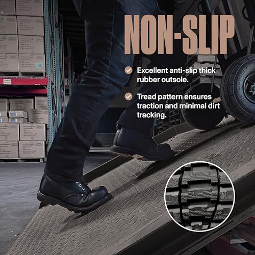EVER BOOTS EVERBOOTS Tank S Steel Toe Work Boots for Men, Comfort Technology, Anti Slip Grip & Ultra Shock Absorption, Heavy Duty Leather Boot, Safety Industrial Workwear Construction, Size 9.5D Black - Image 5