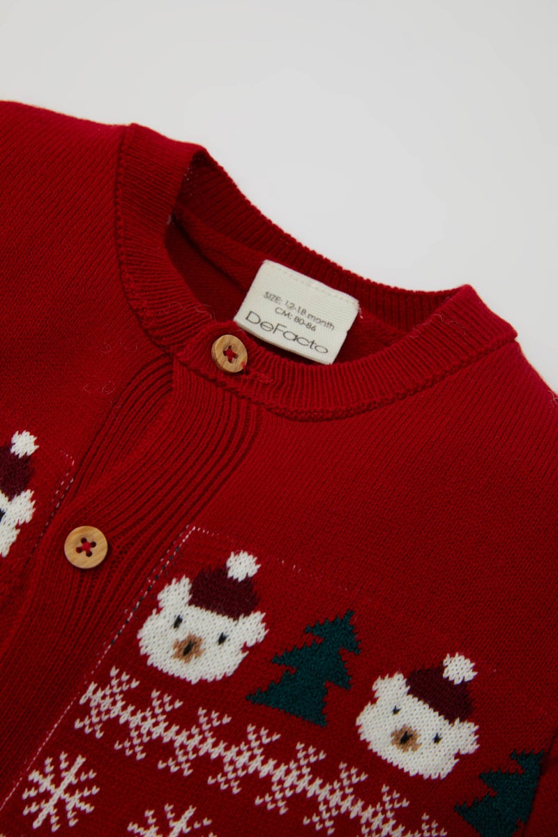 DeFacto Baby Boy Newborn Christmas Themed Jumpsuit  - Image 4