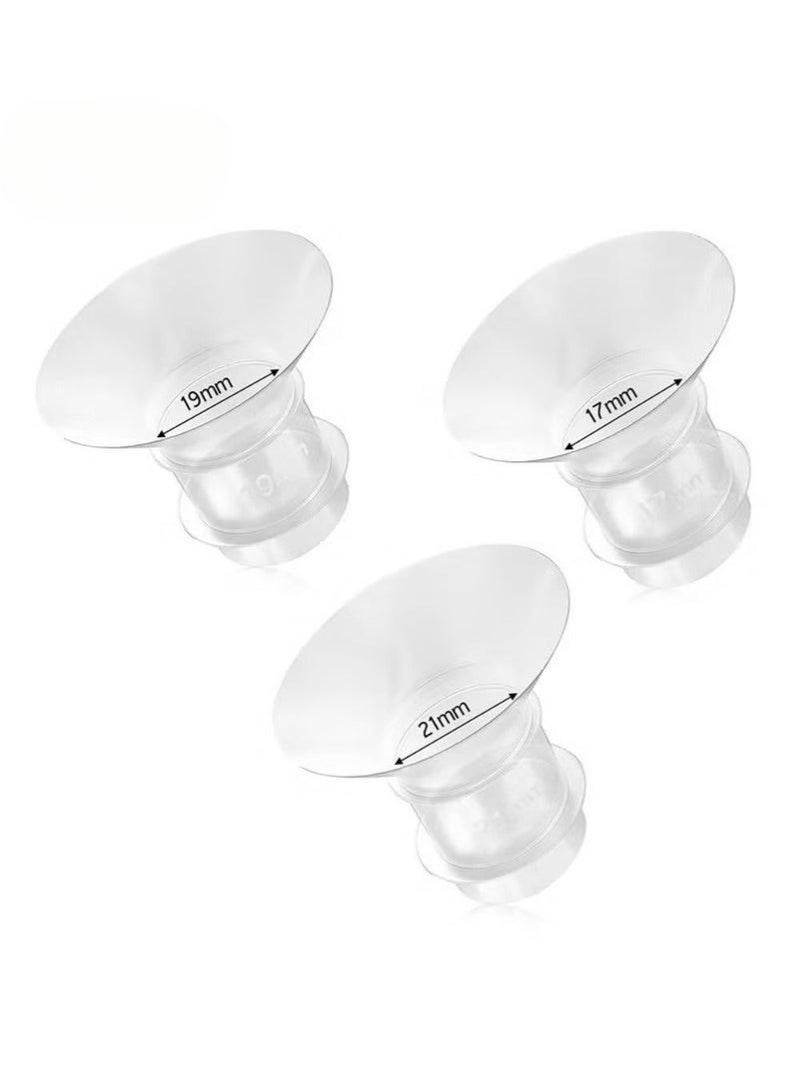 Hugifts 3PCS Breast Milk Pump Inserts Breast Converter Practical Breast Pump Replacement 17mm 19mm 21mm - Image 1