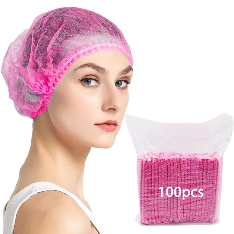 Abnaok Non Woven Shower Caps 100 PCS Elastic Caps for Food Industries Home  Kitchen Use Hotels Restaurant and Hair Salon