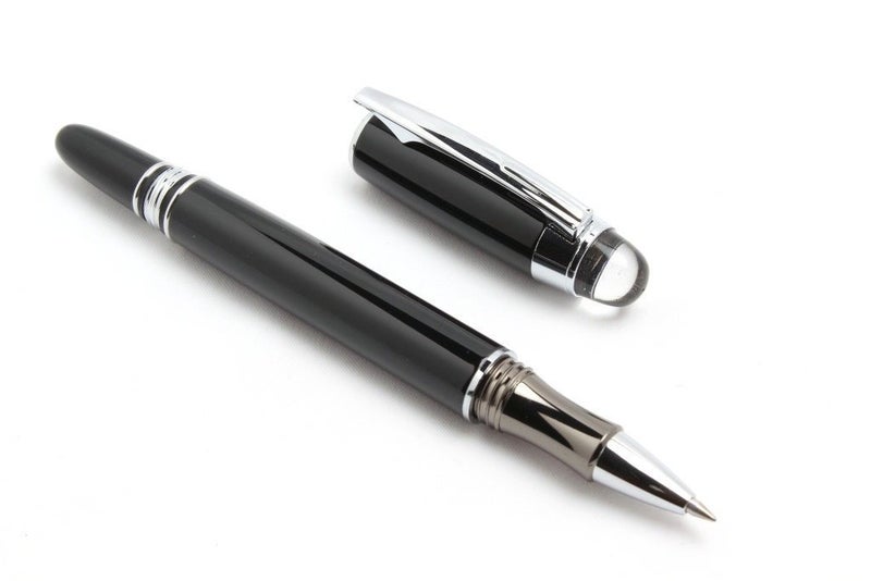 Gold Leaf Neo Gold leaf Baoer Starwalker Designer Plain Sliver Trims Roller Ball Pen - Image 3