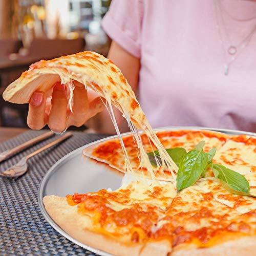 P&P CHEF Pizza Pan Bakeware for Home Kitchen, Stainless Steel Pizza Tray for Baking Pizza, Healthy & Reusable & Easy Clean, Oven & Freezer Safe, 12 Inch & Silver - Image 5