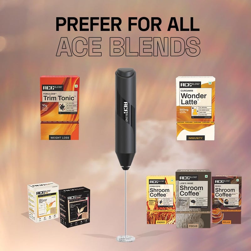Ace Blend Cloudstick Coffee Frother Electric Battery Operated Portable Foam Maker Stainless Steel Electric Whisk Mini Foamer for Lattes Cappuccino Frappe Mocha for Kitchen Use - Image 3