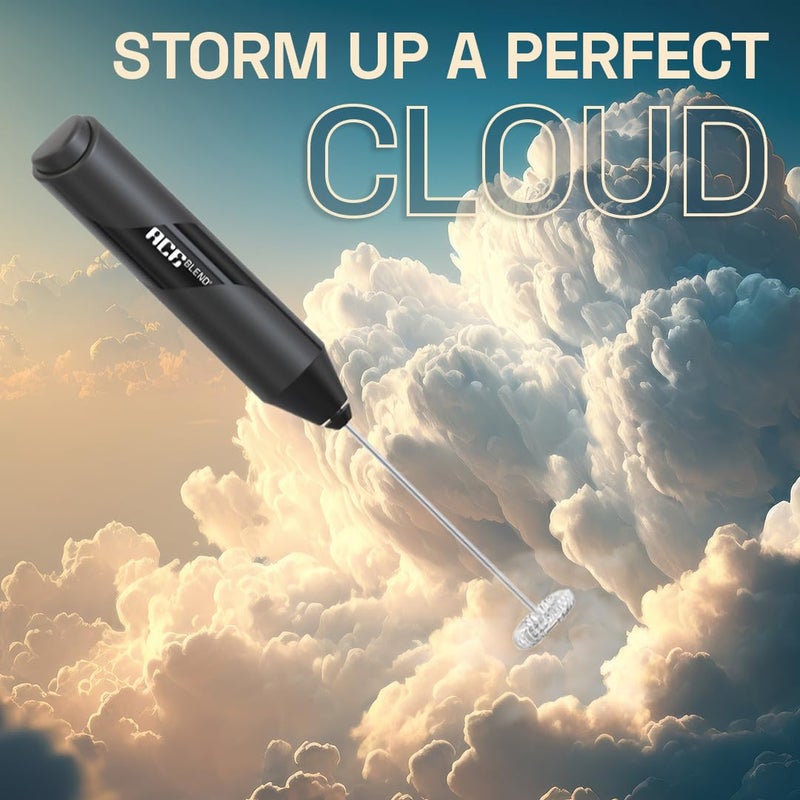 Ace Blend Cloudstick Coffee Frother Electric Battery Operated Portable Foam Maker Stainless Steel Electric Whisk Mini Foamer for Lattes Cappuccino Frappe Mocha for Kitchen Use - Image 4