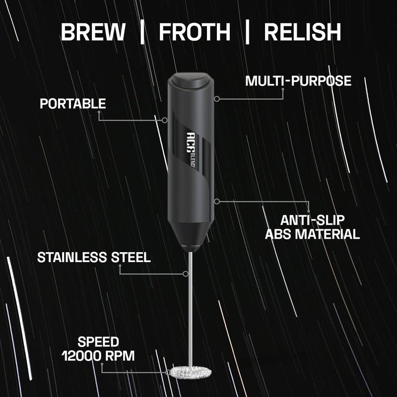Ace Blend Cloudstick Coffee Frother Electric Battery Operated Portable Foam Maker Stainless Steel Electric Whisk Mini Foamer for Lattes Cappuccino Frappe Mocha for Kitchen Use - Image 2