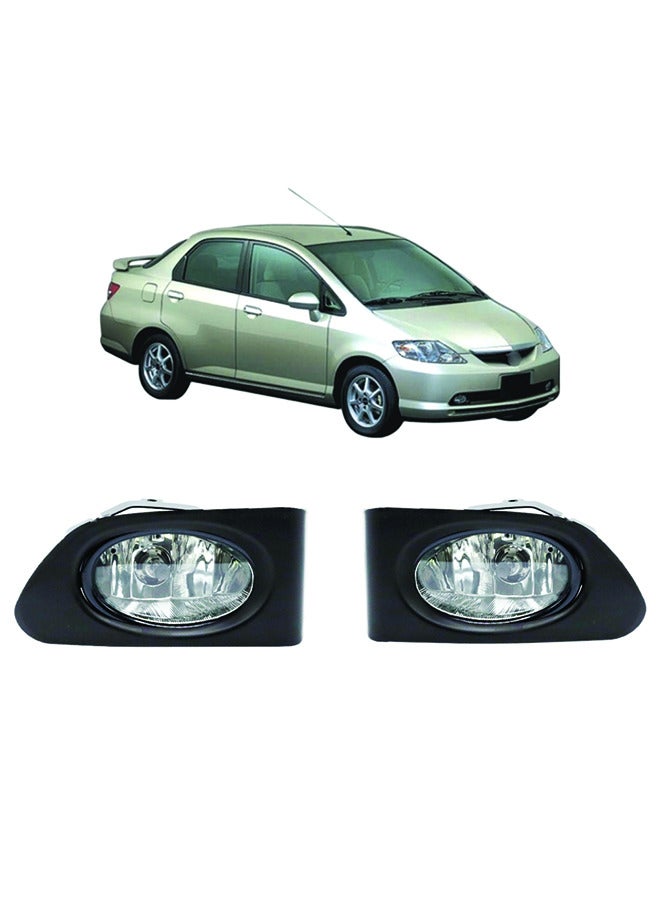 DLAA Pack of 2 HD055 Dlaa Fog Lamp Suitable for City 2003 with wires & switch - Image 1