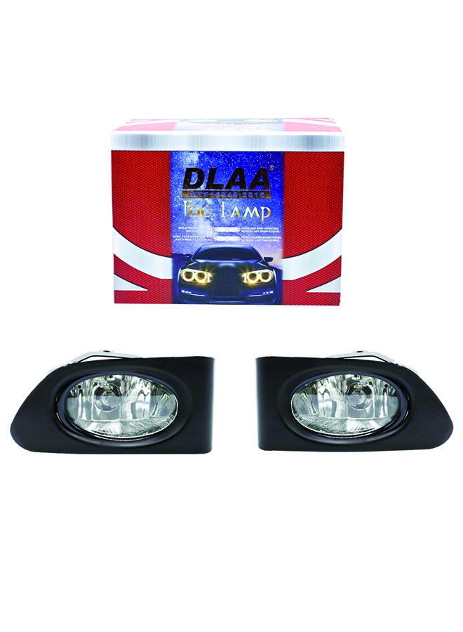 DLAA Pack of 2 HD055 Dlaa Fog Lamp Suitable for City 2003 with wires & switch - Image 2