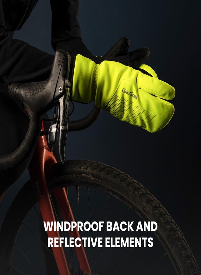 GripGrab قفازات ركوب الدراجات GripGrab Ride المقاومة للرياح، بتصميم شتوي داكن، بثلاثة أصابع - Image 4