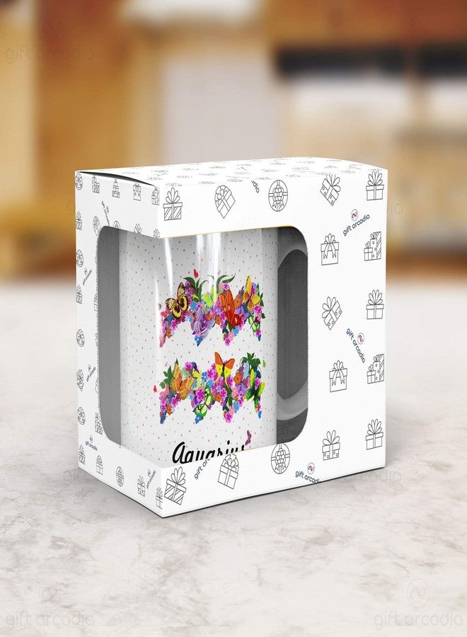 Gift Arcadia Ceramic Zodiac Sign Aquarius Coffee Mug - 1 Piece, White, 330ml (A198) - Image 5
