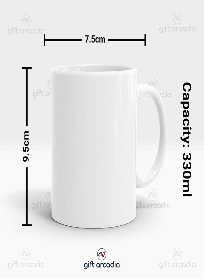 Gift Arcadia Ceramic Zodiac Sign Aquarius Coffee Mug - 1 Piece, White, 330ml (A198) - Image 4