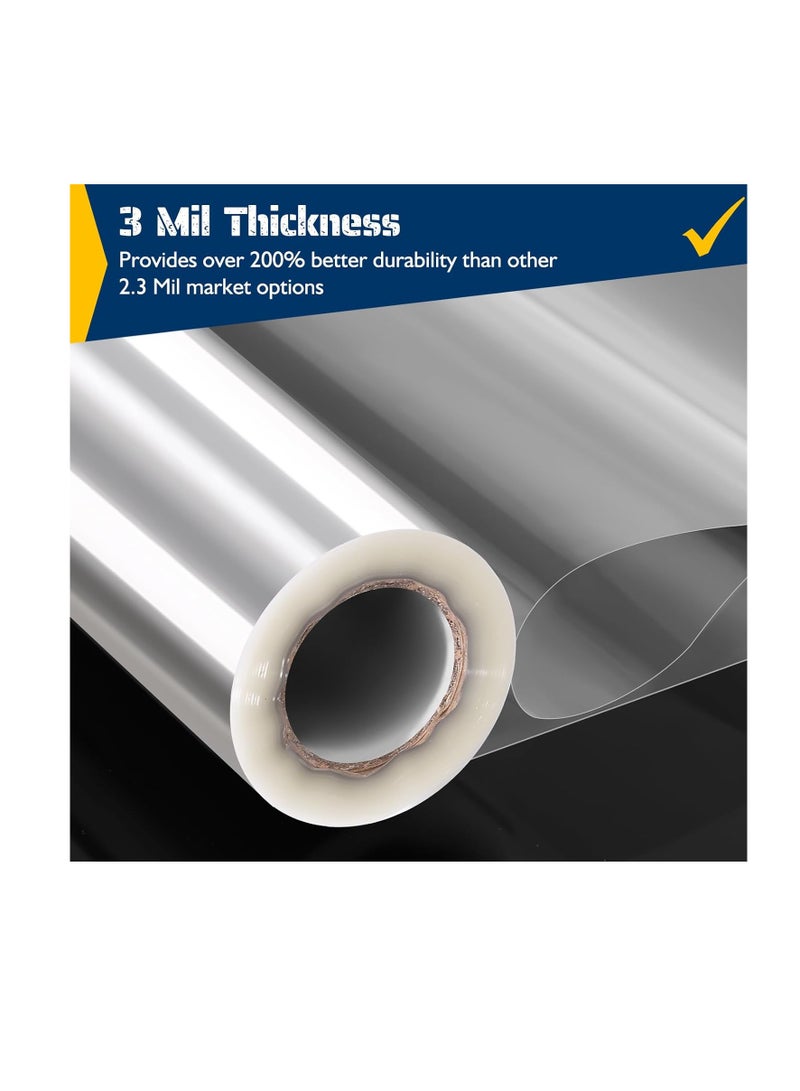 Terabyte Clear Cellophane Wrap Roll 16" x 100' 3 Mil Thick Cellophane For Gift Basket, Birthday, Mother's Day Gift Treats Goodie Wrapping Craft Flower Bouquet Plastic (Clear, 100ft (16in Width)) - Image 1