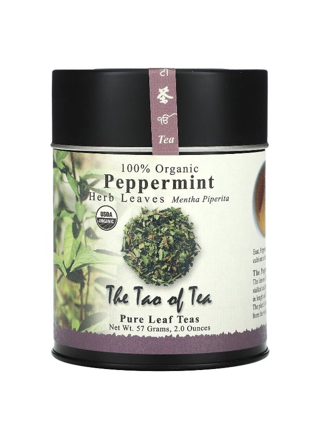 The Tao of Tea The Tao of Tea, 100% Organic Herb Leaves, Peppermint, 2 oz (57 g)  - Image 1