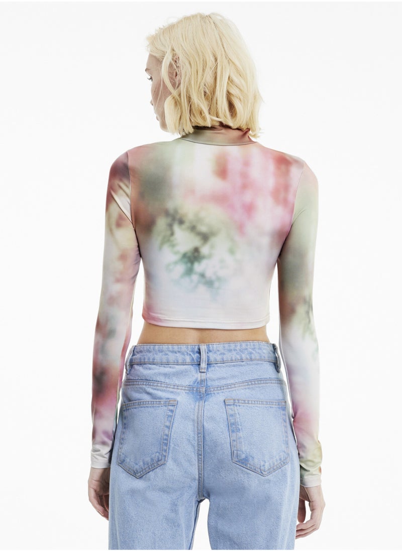 PUMA - Evide Womens Printed Long Sleeve Top - Image 1