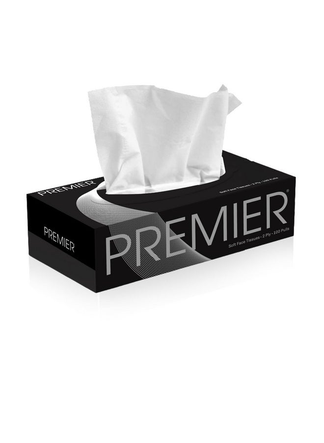Premier Box Face Tissue Papers 100 Pulls 2Ply (Pack Of 8, 800 Pulls,1600 Sheets) In Safe Cartoon Packaging  - Image 3