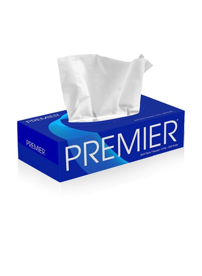 Premier Box Face Tissue Papers 100 Pulls 2Ply (Pack Of 8, 800 Pulls,1600 Sheets) In Safe Cartoon Packaging  - Image 4