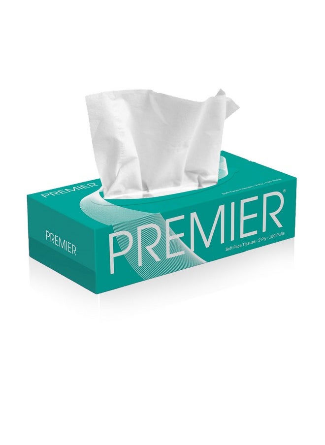 Premier Box Face Tissue Papers 100 Pulls 2Ply (Pack Of 8, 800 Pulls,1600 Sheets) In Safe Cartoon Packaging  - Image 5