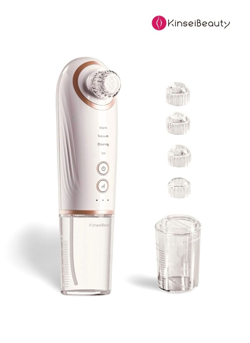 KinseiBeauty 5 in 1 Blackhead Remover Pore Vacuum, Warm & Ice Cycling, Water Oxygen Penetration, Facial Pore Cleaner with 4 Probes 2 Water Tanks for Women & Men  - Image 1