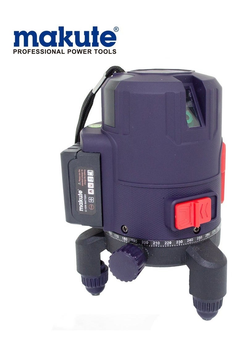 makute 3 Line Green Laser Level, with 2 Batteries  - Image 3