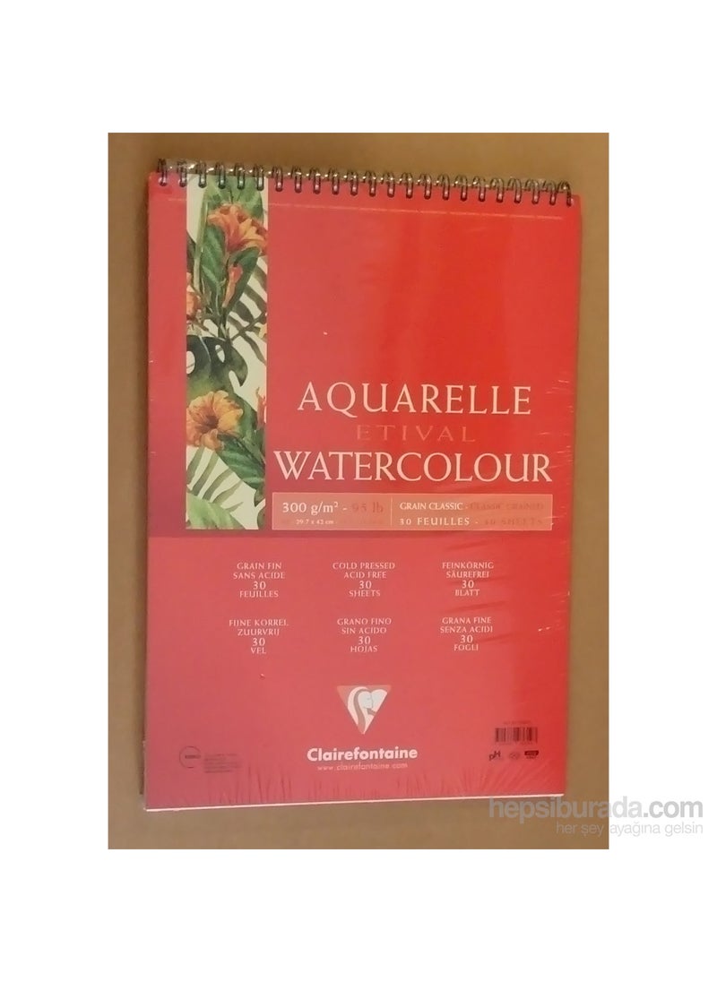 Clairefontaine - Painting Book Etival Watercolor Watercolor A3 300Gr 30 Pages 93619 - Image 1