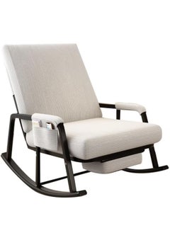 HAOWINS-PAN Home Lazy Sofa Chair, Recliner Rocking Chair, Adjustable Casual Living Room Bedroom Balcony Leisure Chair (White)  - Image 4