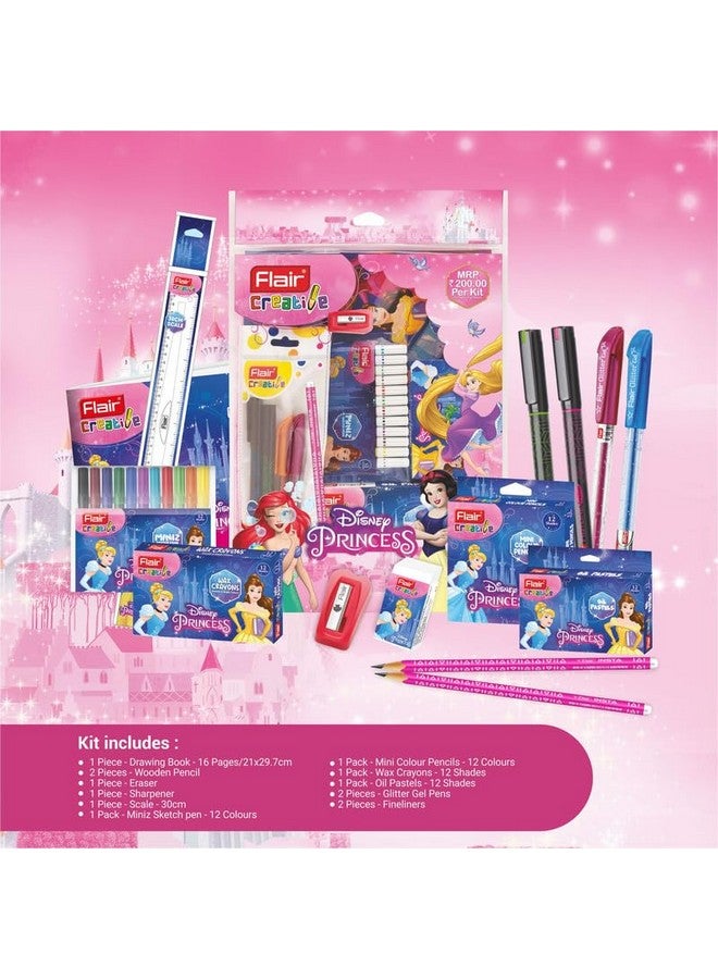 Flair Flair Creative Series Disney Princess Stationery Kit | Combination of 58 Assorted Items | Smart Kit for Your Creative Need & Fun Learning | Ideal Gift Set for Kids | Pack of 1 - Image 3