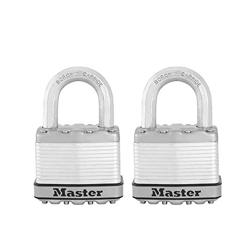 Master Lock M5XT Magnum Heavy Duty Outdoor Padlock with Key, 2 Pack Keyed-Alike - Image 1