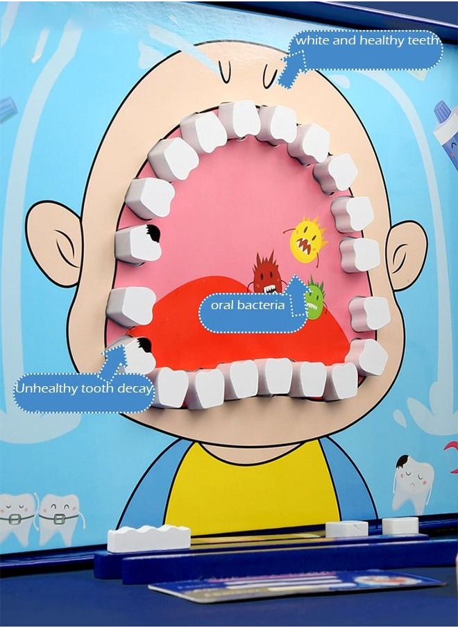 ماركة غير محددة - مجموعة ألعاب طبيب الأسنان من  31 قطعة خشبية للأطفال ، مجموعة ألعاب طبيب الأسنان ، ألعاب تعليمية لمرحلة ما قبل المدرسة - Image 1