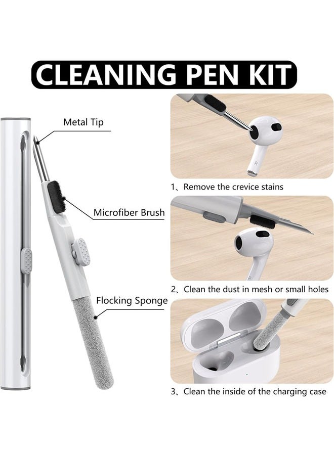 SJet - Soft Silicone Protective Case Cover for AirPods 4 with Cleaner Kit and Keychain(Grey) - Image 1