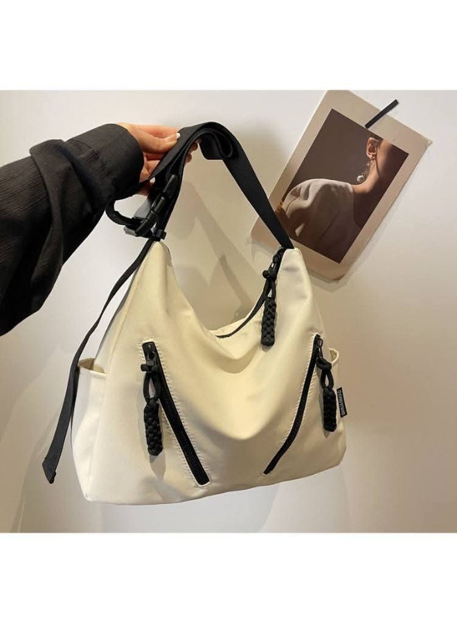 Women's Crossbody Waterproof Large Capacity Tote Bag,Multifunctional,Fashionable,Casual Crossbody Dumpling Shoulder Bag with Zipper Closure,Multi Pockets Shopping Satchel Bag, Portable Travel & Business Trip Storage Bag For Commuting Work,College Students & Everyday Use. - Image 3