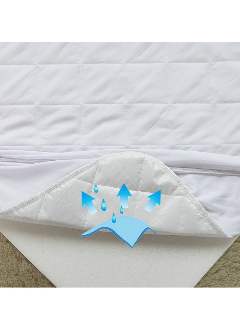 Gonice 1 Pack Waterproof Crib Mattress Protector, Extra Soft Breathable & Noiseless Toddler Mattress Pad 70*130cm, White  - Image 5