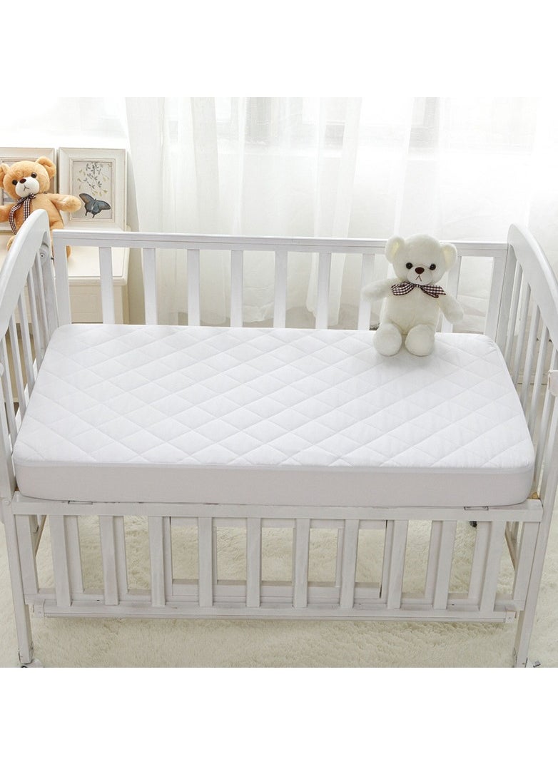 Gonice 1 Pack Waterproof Crib Mattress Protector, Extra Soft Breathable & Noiseless Toddler Mattress Pad 70*130cm, White  - Image 2
