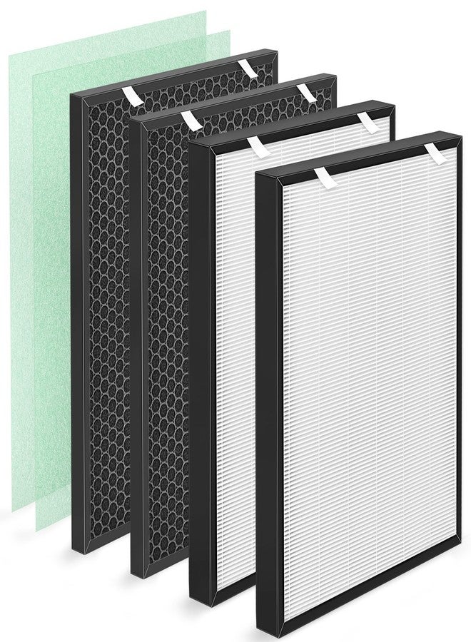 HSIAMEN Air400 Filter Compatible with Bissell Air400 Air Purifier, 2 H13 True HEPA Filter, 2 Carbon Filter & 2 Pre-Filters, Compared to Part 2520 2521 - Image 1