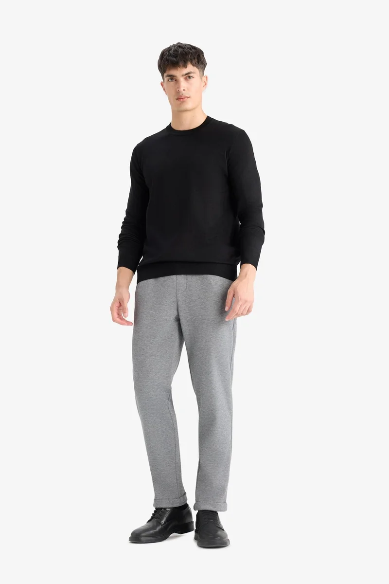 Defacto  Jogger Fit Crop Elastic Waist Cotton Trousers for Men | Best Price UAE