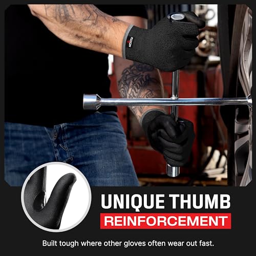 NoCry Professional Cut Resistant Work Gloves for Men and Women with Firm Grip and Waterproof Palms — Touchscreen Tips & Reinforced Thumb — Ideal for Cutting, Slicing and Dicing - Image 2