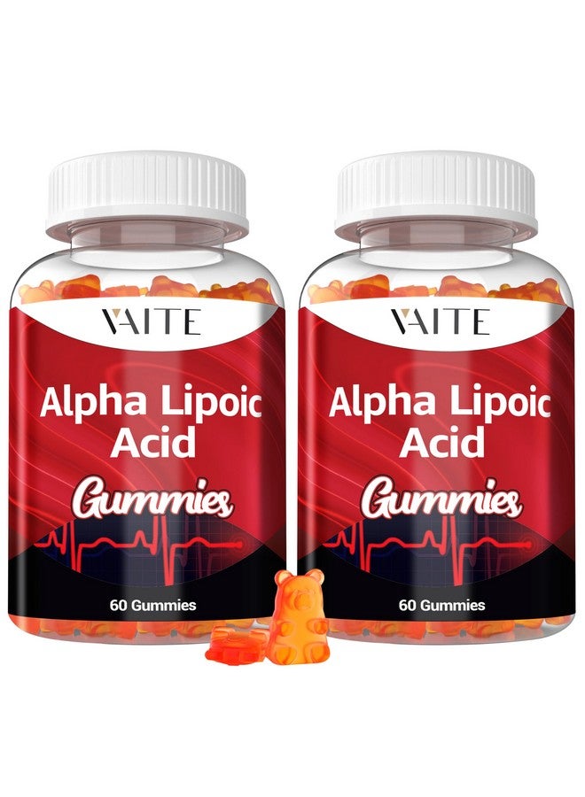 ڤايت حلوى جيلاتينية بحمض ألفا ليبويك - مكمل غذائي مضاد للأكسدة من حمض ألفا ليبويك بقوة إضافية لصحة الدماغ ودعم الأعصاب - خالٍ من الكائنات المعدلة وراثيًا، نباتي، خالٍ من الجلوتين - 60 مكملًا قابلًا للمضغ لمضادات الأكسدة وتسكين الآلام (عبوتان) - Image 1