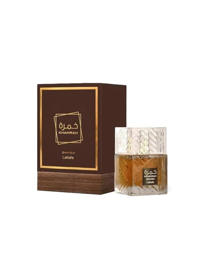 Lattafa Unisex Khamrah Qahwa EDP Spray 3.4 oz Fragrances 6290360593661 - Image 1