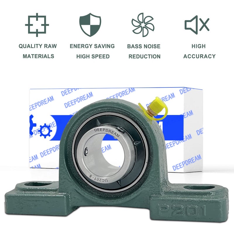 DEEPDREAM 10Pcs UCP201-8 Pillow Block Bearing with 1/2" Bore Mounted Pillow Block Bearings Chrome Steel Bearings Self-Alignment - Image 3