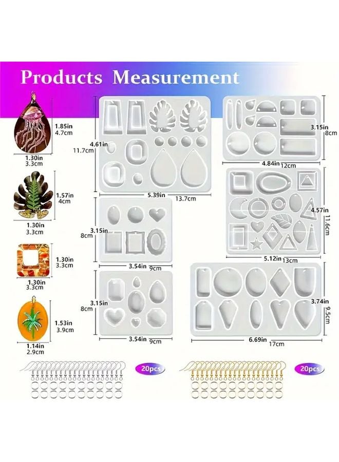 86 قطعة مجموعة أدوات صنع المجوهرات DIY مع قوالب السيليكون وأدوات حرف الإيبوكسي راتنج - Image 2