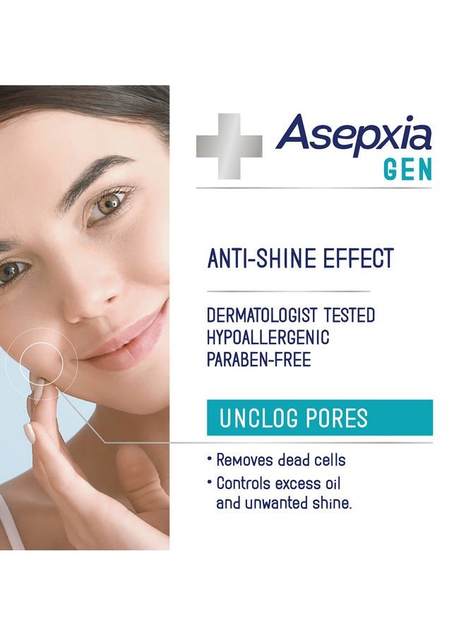 Asepxia GEN Facial Exfoliating Scrub Gel for Oily Skin with Anti-Brightness Effect, 3.5 Ounce - Image 2