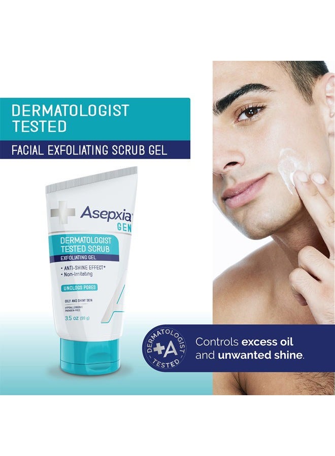 Asepxia GEN Facial Exfoliating Scrub Gel for Oily Skin with Anti-Brightness Effect, 3.5 Ounce - Image 3