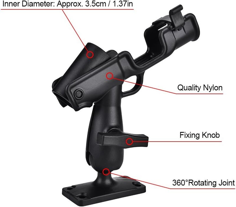 comfrt Fishing Boat Rods Holder, Adjustable Fishing Rod Racks with Screws for Kayak Canoe Boat Fishing Rods and Accessories Fishing Rod Mount For Kayak - Image 2