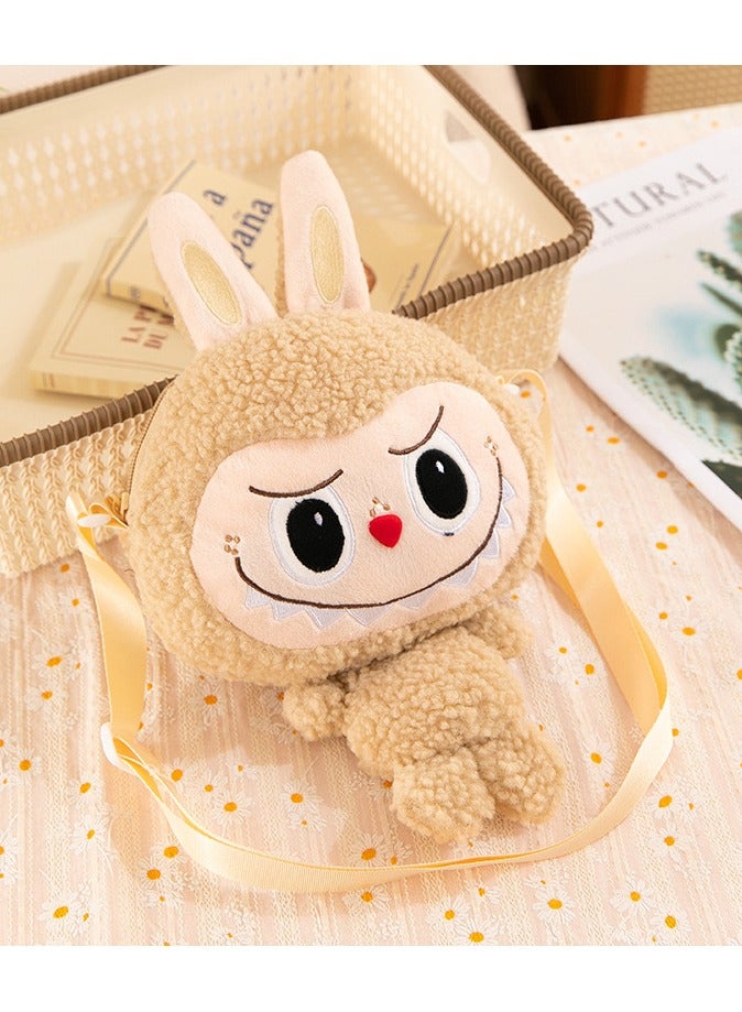 LABUBU Labubu Crossbody Bag Cartoon Backpack Doll Change Plush Bag Backpack 