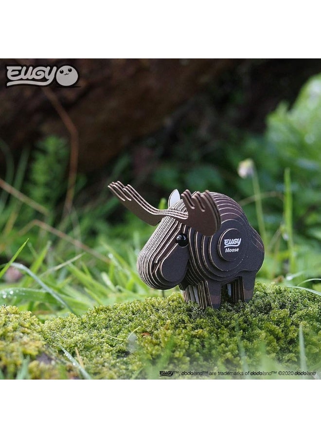 Eugy Moose 3D Puzzle, 24 Piece Eco-Friendly Educational Toy Puzzles for Boys, Girls & Kids Ages 6+ - Image 3