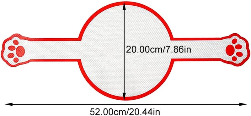 BESTonZON Long Handle Bread Dough Transfer Mat, Red Silicone Baking Pastry Mat for Oven Use, Non-stick Bread Baking Accessory for Dough Rolling and Pastry Preparation - Image 2