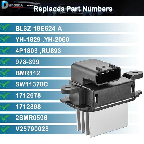 DAFGSEA Blower Motor Resistor for 2010-2017 Ford Expedition | 2010-2014 Ford F-150 | 2011-2017 Lincoln Navigator, Auto Temp Control Replacement for BL3Z-19E624-A YH-1829 - Image 3